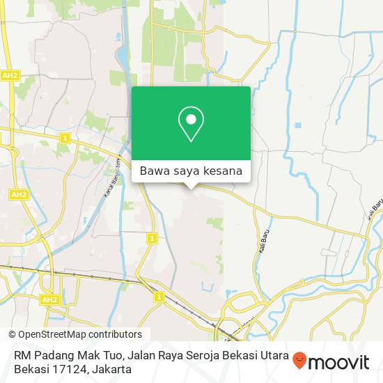 Peta RM Padang Mak Tuo, Jalan Raya Seroja Bekasi Utara Bekasi 17124
