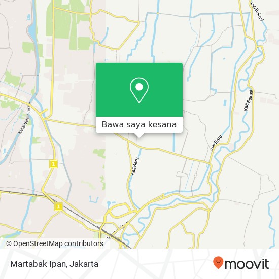 Peta Martabak Ipan, Jalan Alinda Raya Bekasi Utara Bekasi 17125