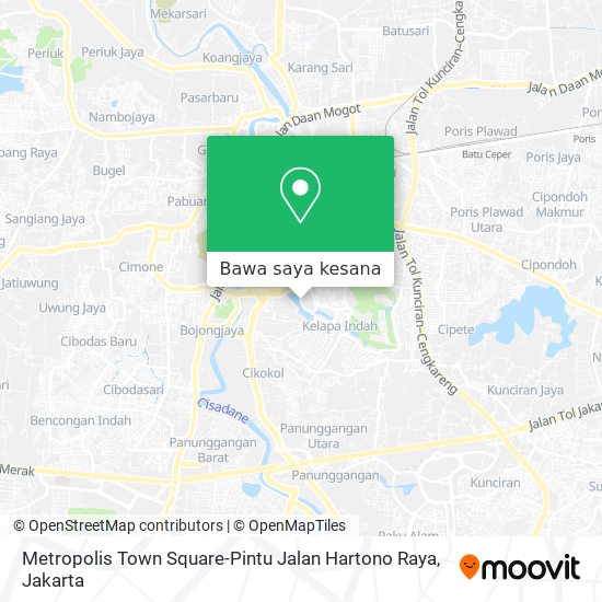 Peta Metropolis Town Square-Pintu Jalan Hartono Raya
