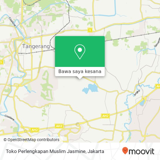 Peta Toko Perlengkapan Muslim Jasmine, Perumahan Alam Indah Cipondoh Tangerang