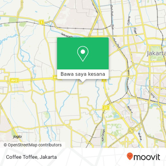 Peta Coffee Toffee, Jalan Kemanggisan Raya Palmerah Jakarta Barat 11480