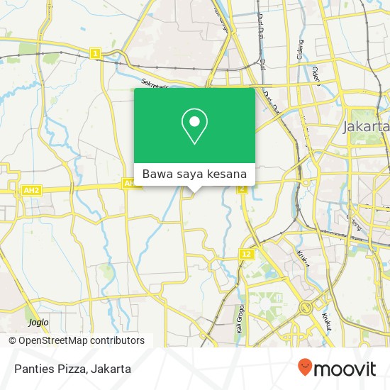 Peta Panties Pizza, Jalan Kemanggisan Raya Palmerah Jakarta Barat 11480