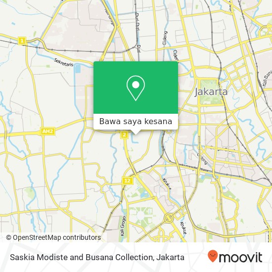 Peta Saskia Modiste and Busana Collection, Jalan Slipi 10 Palmerah Jakarta 11410