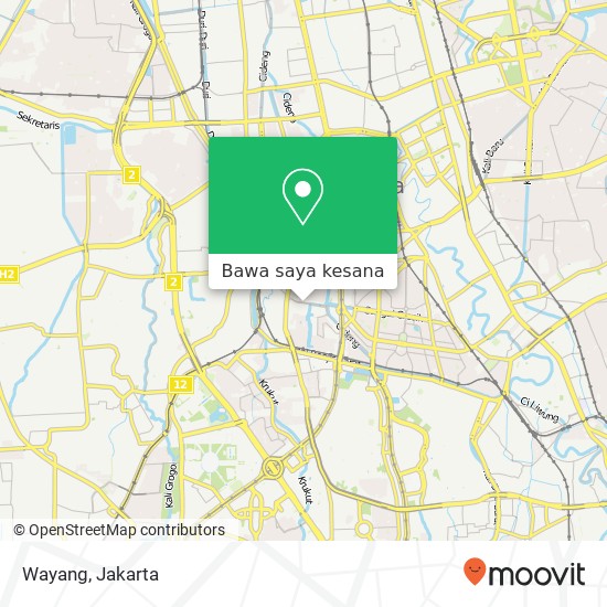 Peta Wayang, Jalan Kebon Kacang Raya Tanah Abang Jakarta 10230