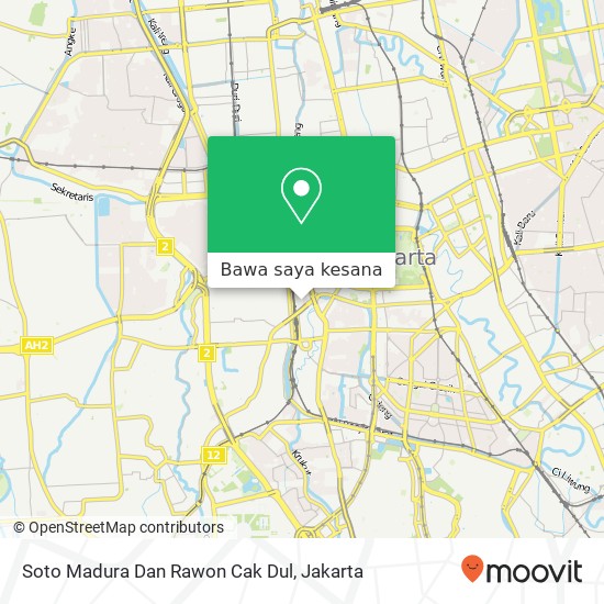 Peta Soto Madura Dan Rawon Cak Dul, Jalan Jatibaru Bengkel Gambir 10150