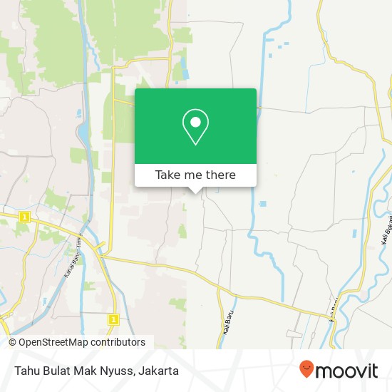 Peta Tahu Bulat Mak Nyuss, Jalan Taman Adelweis IV Bekasi Utara Bekasi 17125