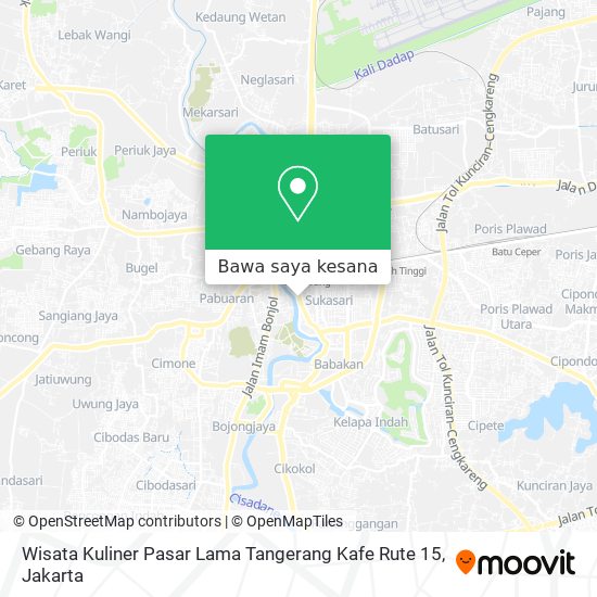 Peta Wisata Kuliner Pasar Lama Tangerang Kafe Rute 15