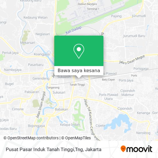 Peta Pusat Pasar Induk Tanah Tinggi,Tng
