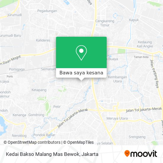 Peta Kedai Bakso Malang Mas Bewok