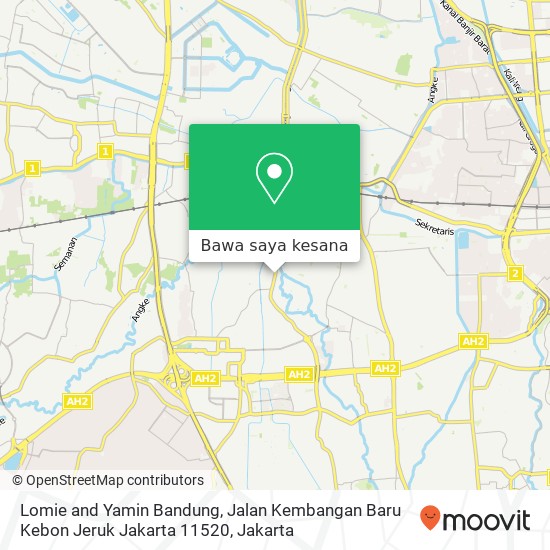 Peta Lomie and Yamin Bandung, Jalan Kembangan Baru Kebon Jeruk Jakarta 11520