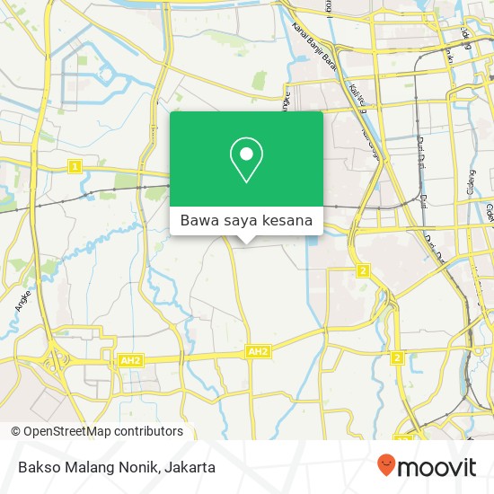 Peta Bakso Malang Nonik, Jalan Ratu Kemuning 19A Kebon Jeruk Jakarta 11510