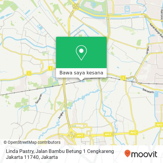 Peta Linda Pastry, Jalan Bambu Betung 1 Cengkareng Jakarta 11740