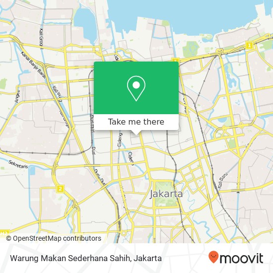 Peta Warung Makan Sederhana Sahih, Jalan Kejayaan Tamansari 11140