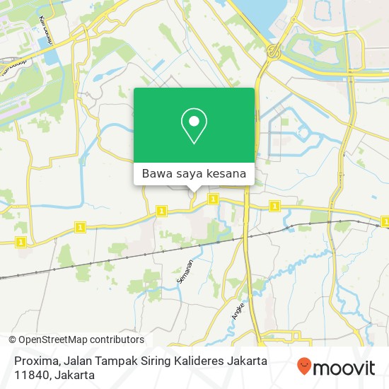 Peta Proxima, Jalan Tampak Siring Kalideres Jakarta 11840