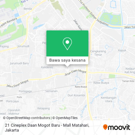 Peta 21 Cineplex Daan Mogot Baru - Mall Matahari