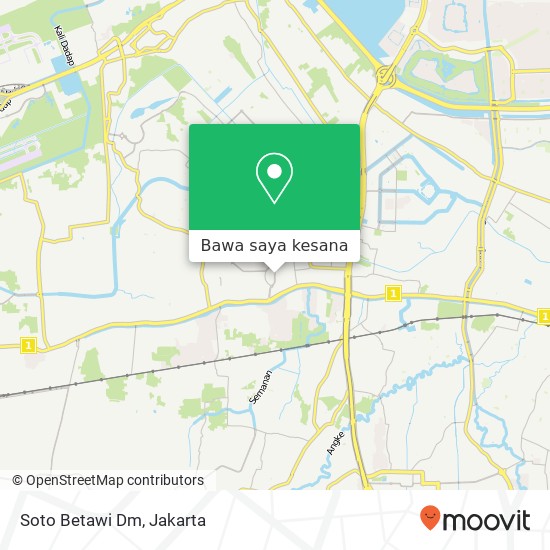 Peta Soto Betawi Dm, Jalan Tampak Siring Kalideres Jakarta 11840