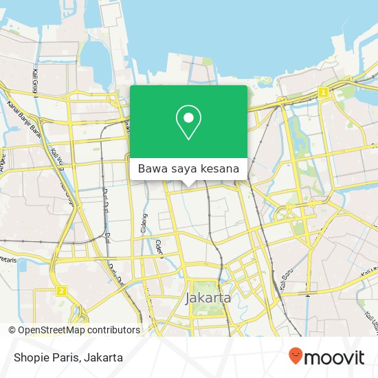 Peta Shopie Paris, Jalan Mangga Besar 12 Tamansari Jakarta 11170