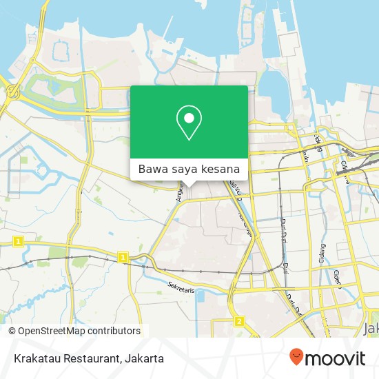 Peta Krakatau Restaurant, Jalan Taman Permata Indah II Penjaringan Jakarta Utara 14450
