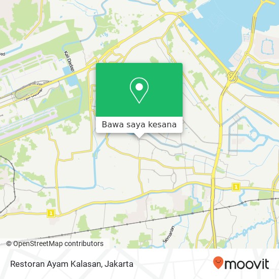 Peta Restoran Ayam Kalasan, Jalan Kerinduan Kalideres Jakarta 11830