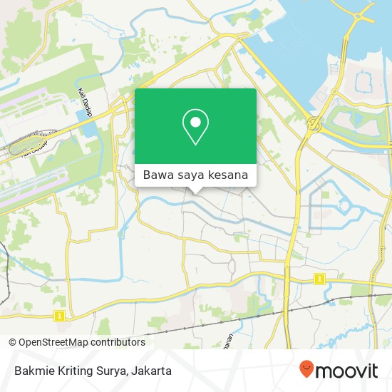 Peta Bakmie Kriting Surya, Jalan Taman Surya Raya Kalideres Jakarta 11830