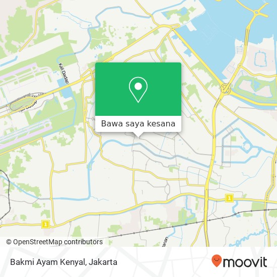 Peta Bakmi Ayam Kenyal, Jalan Taman Surya Raya Kalideres Jakarta 11830