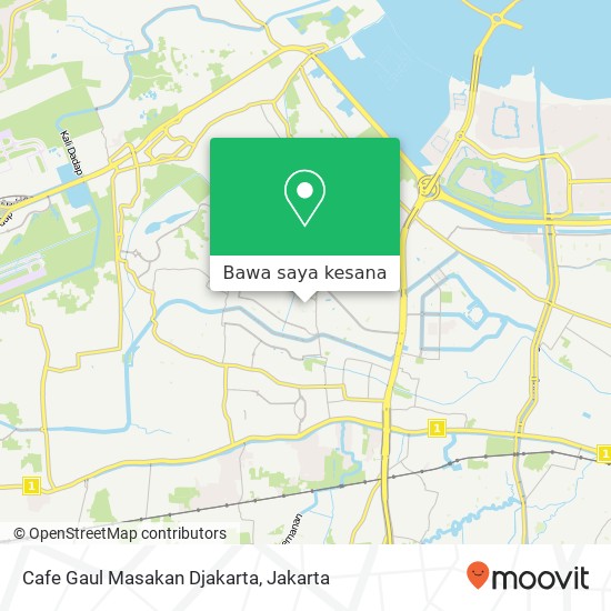 Peta Cafe Gaul Masakan Djakarta, Jalan Taman Surya Utama Kalideres Jakarta 11830