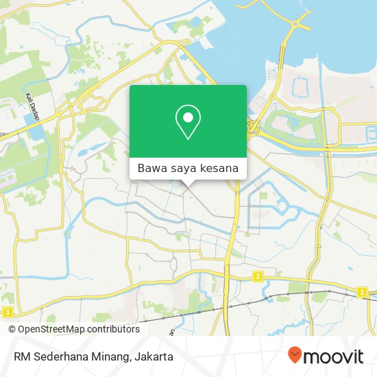 Peta RM Sederhana Minang, Jalan Taman Palem Lestari Kalideres Jakarta 11820