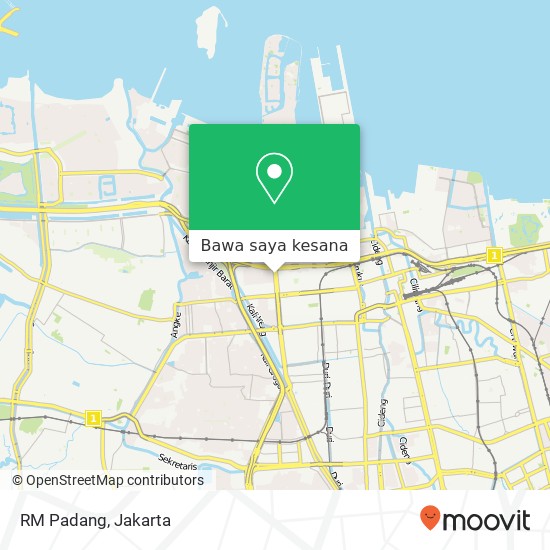Peta RM Padang, Jalan Jembatan Tiga Penjaringan Jakarta 14450