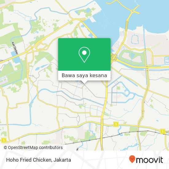Peta Hoho Fried Chicken, Jalan Taman Palem Lestari Kalideres Jakarta 11820