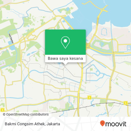 Peta Bakmi Congsim Athek, Kalideres Jakarta 11820