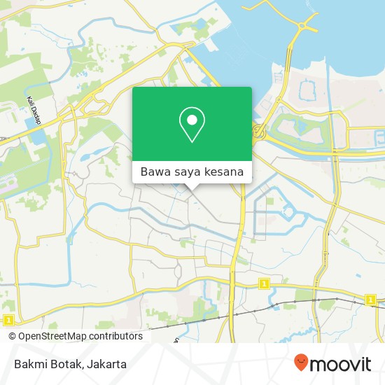 Peta Bakmi Botak, Jalan Taman Palem Lestari Kalideres Jakarta 11820
