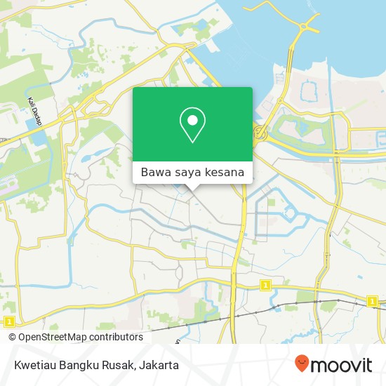 Peta Kwetiau Bangku Rusak, Jalan Taman Palem Lestari Kalideres Jakarta 11820