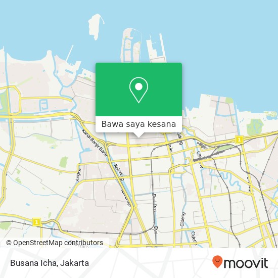 Peta Busana Icha, Jalan Tanah Pasir Penjaringan 14440