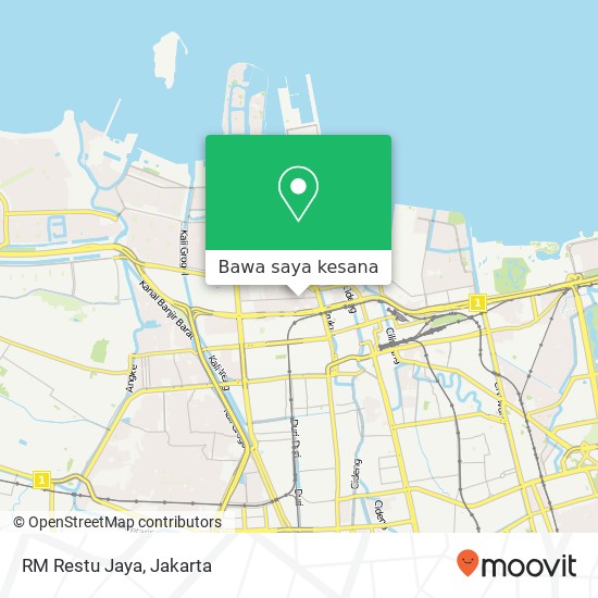 Peta RM Restu Jaya, Jalan Tanah Pasir Penjaringan Jakarta 14440