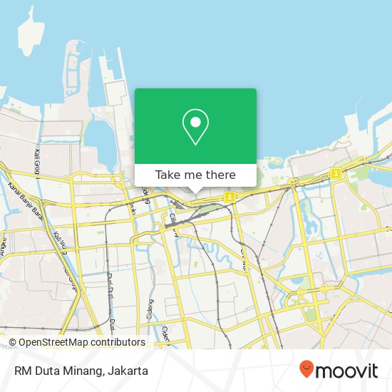 Peta RM Duta Minang, Jalan Parang Tritis Raya Pademangan Jakarta 14430