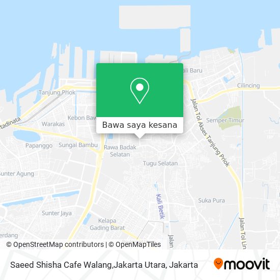 Peta Saeed Shisha Cafe Walang,Jakarta Utara
