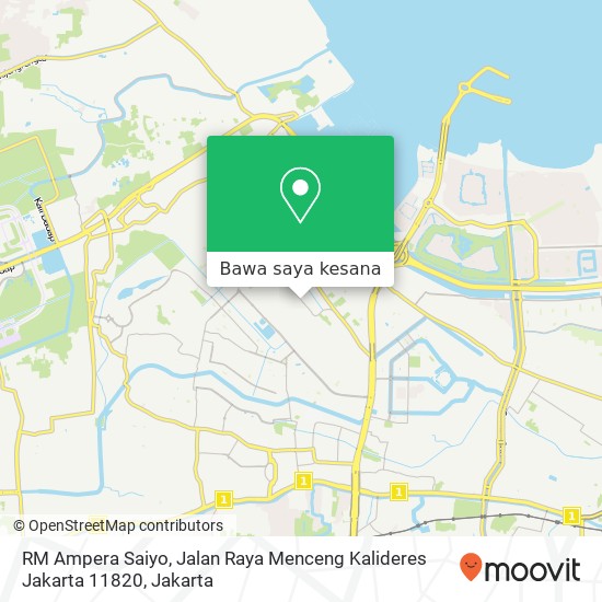 Peta RM Ampera Saiyo, Jalan Raya Menceng Kalideres Jakarta 11820