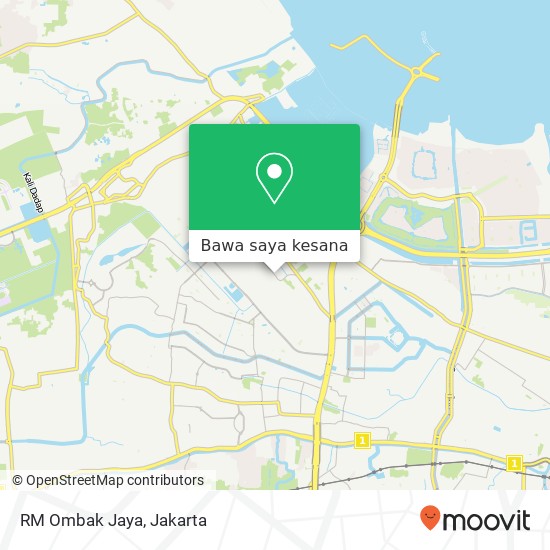 Peta RM Ombak Jaya, Jalan Raya Menceng Kalideres Jakarta 11820