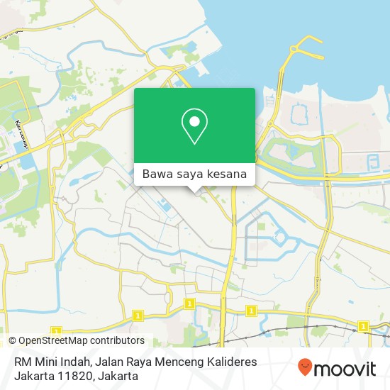 Peta RM Mini Indah, Jalan Raya Menceng Kalideres Jakarta 11820