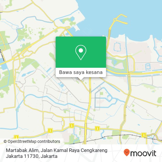 Peta Martabak Alim, Jalan Kamal Raya Cengkareng Jakarta 11730