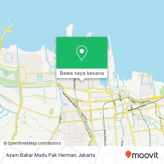 Peta Ayam Bakar Madu Pak Herman, Jalan Pluit Kencana Penjaringan Jakarta 14450