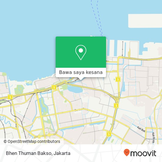 Peta Bhen Thuman Bakso, Jalan Warakas 1 Tanjung Priok Jakarta 14340