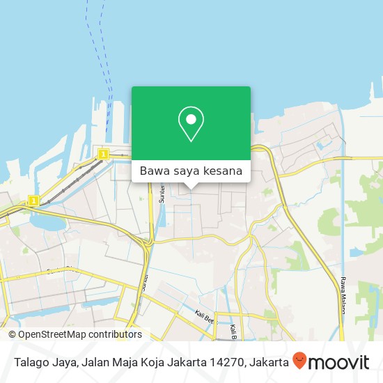 Peta Talago Jaya, Jalan Maja Koja Jakarta 14270