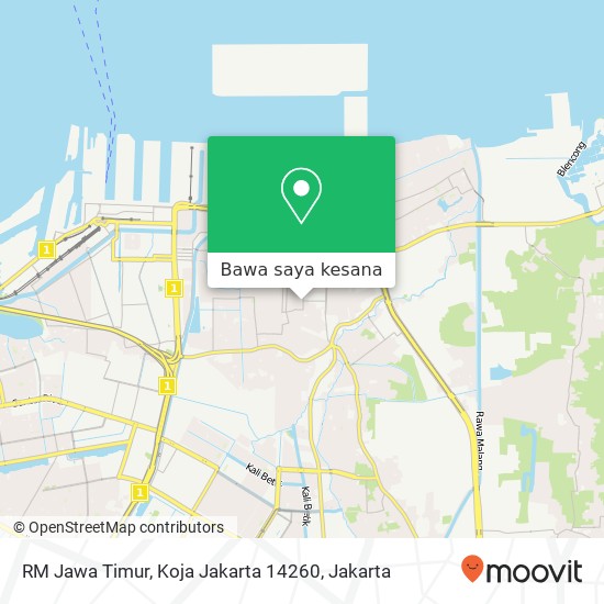 Peta RM Jawa Timur, Koja Jakarta 14260