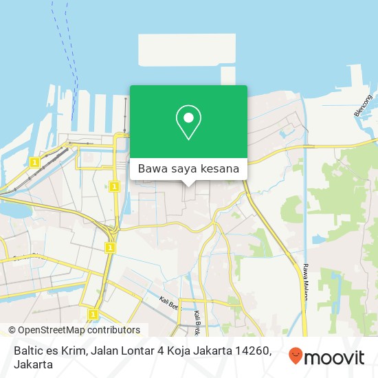 Peta Baltic es Krim, Jalan Lontar 4 Koja Jakarta 14260