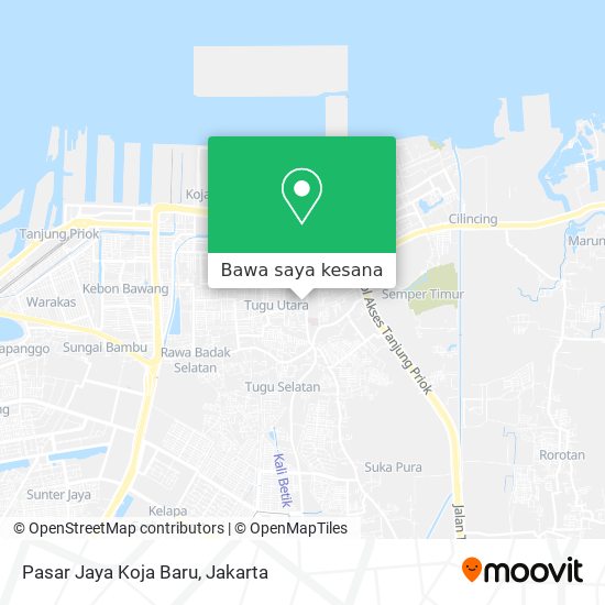 Peta Pasar Jaya Koja Baru