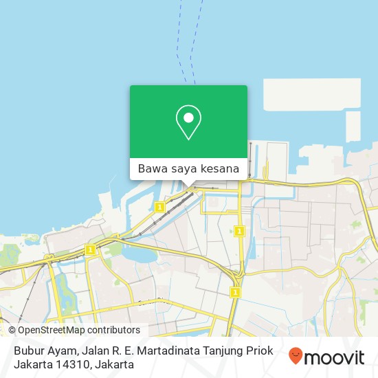 Peta Bubur Ayam, Jalan R. E. Martadinata Tanjung Priok Jakarta 14310