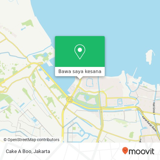 Peta Cake A Boo, Jalan Pantai Indah Kapuk Boulevard Penjaringan Jakarta Utara 14470