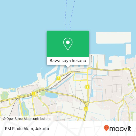 Peta RM Rindu Alam, Jalan Palma Tanjung Priok Jakarta 14310