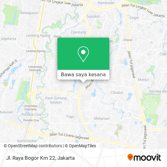 Peta Jl. Raya Bogor Km 22